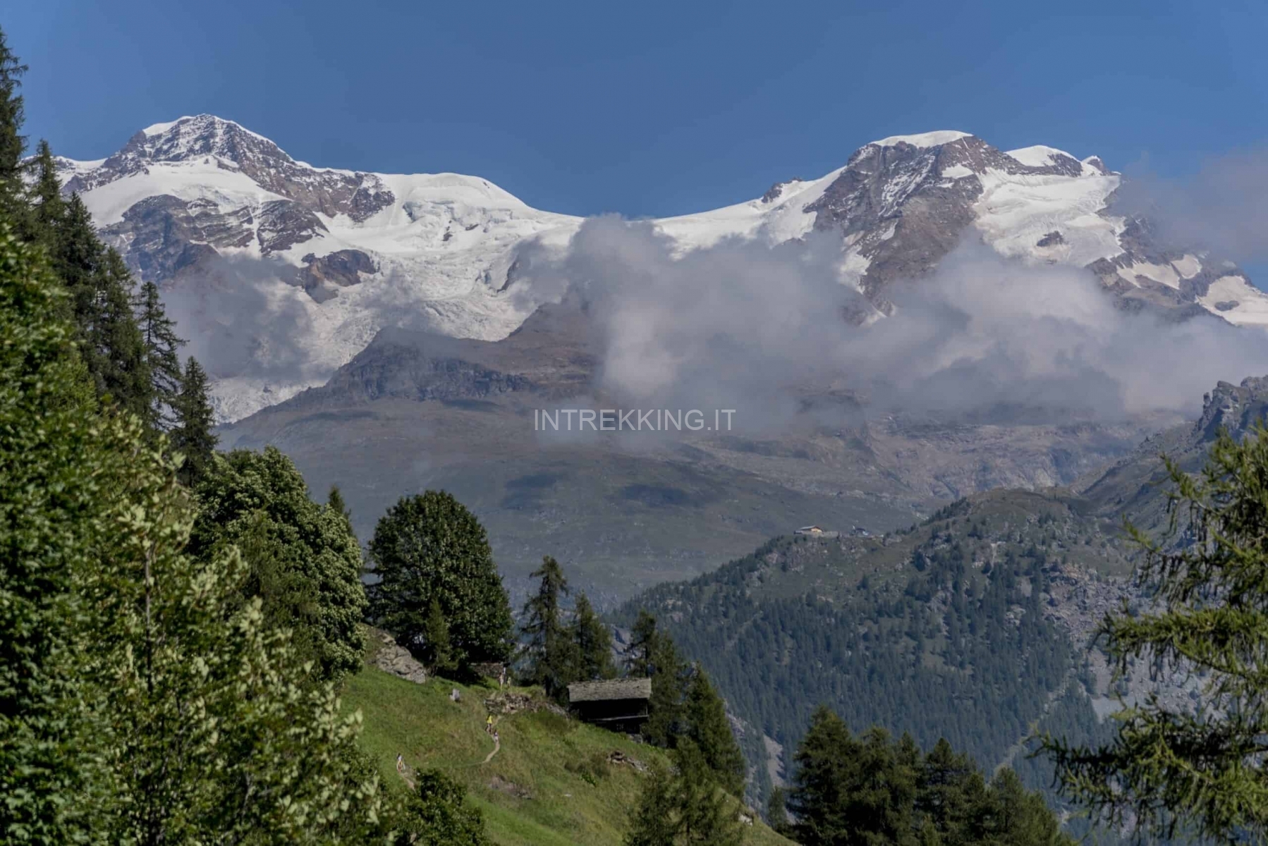 il Monte Rosa visto da Alpenzù, Valle di Gressoney